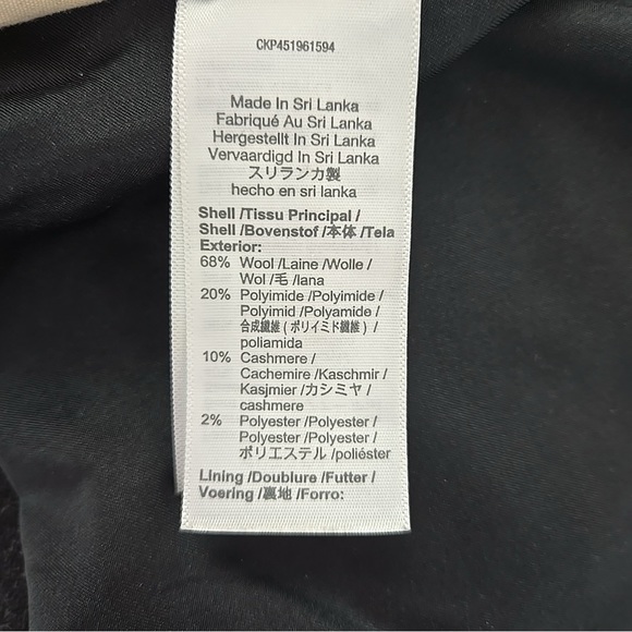 Madewell Eldridge Asymmetric Zip Coat in Black Insuluxe Fabric Women's XXS - Picture 6 of 15